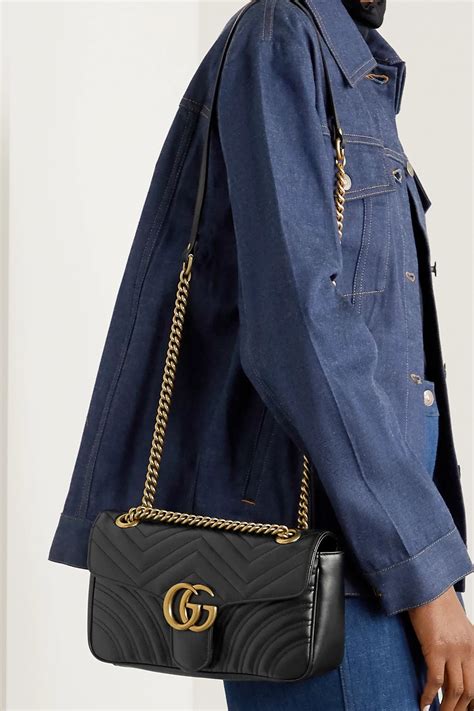 gucci gg marmont small quilted leather shoulder bag|Gucci Marmont matelassé shoulder bag.